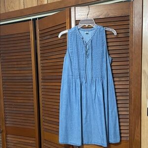 Sleeveless Blue Denim Dress
